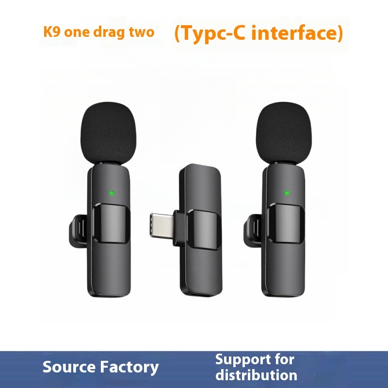 Magnetic suction wireless collar clip microphone k9 trembles outdoor live video noise reduction monitor reverberation source factory private model