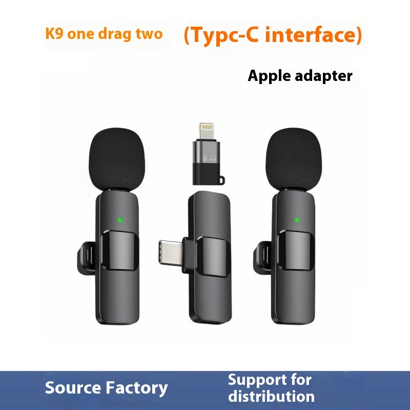 Magnetic suction wireless collar clip microphone k9 trembles outdoor live video noise reduction monitor reverberation source factory private model