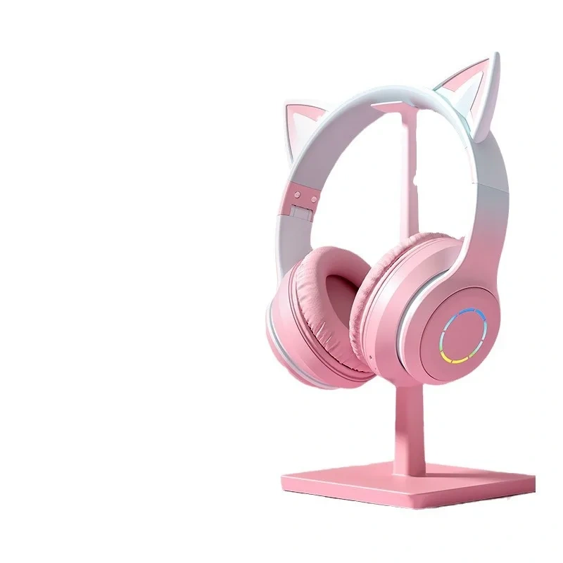 Explosive Gradual Change of Color Luminous Bluetooth Headset Cat Ear Headset BT035 E-sports Live Streaming Host Game Headset