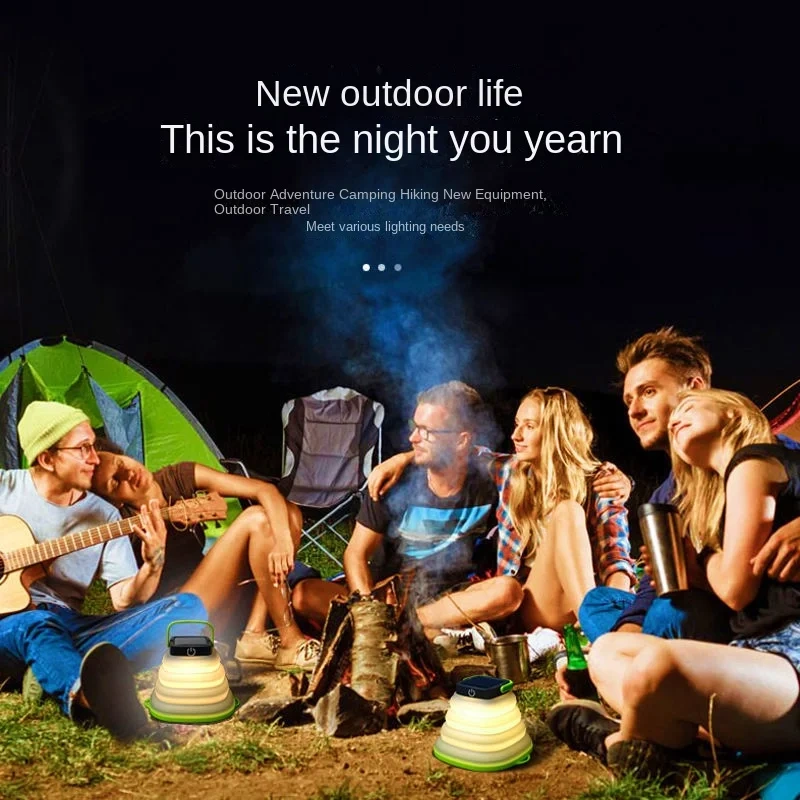 Solar Camping Light Outdoor Camping Light Tent Light Portable Mobile Stall Portable Folding Solar Light