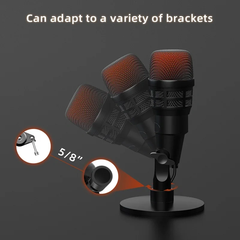 computer live broadcast noise reduction recording e-sports RGB capacitor USB microphone cross-border pure English