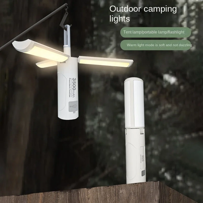 Multifunctional Folding Outdoor Camping Light Long Battery Life Atmosphere Camping Outdoor Lighting Charging Tent Portable