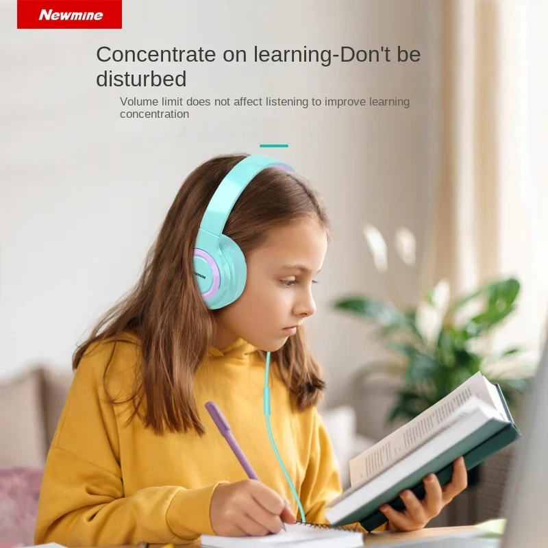 Newman T08 Children's Headphones Wired Sound Insulation Noise Reduction Student Learning Headphones Universal for Boys and Girls