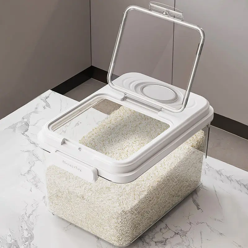 Thickened Rice Bucket Sealed Household Insect-proof and Moisture-proof Rice Box Rice Storage Box Rice Tank Flour Storage Tank