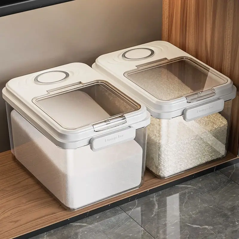 Thickened Rice Bucket Sealed Household Insect-proof and Moisture-proof Rice Box Rice Storage Box Rice Tank Flour Storage Tank