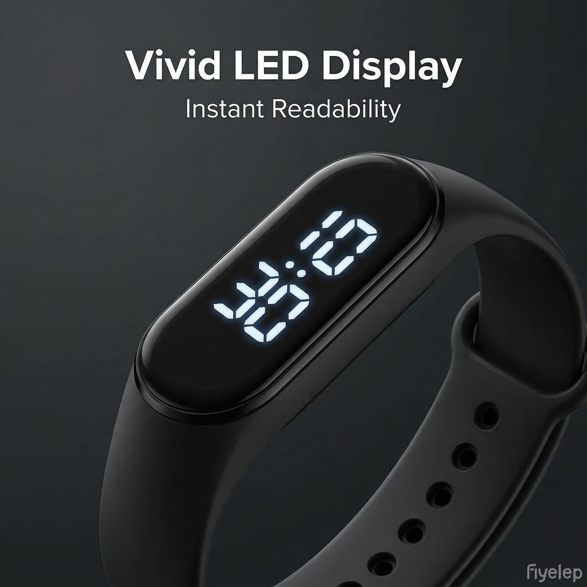 LED Digital Watch for Students – Waterproof Sports Bracelet with Comfortable Silicone Band, Crystal Clear LED Display, Durable Electronic Wristwatch for Daily Wear