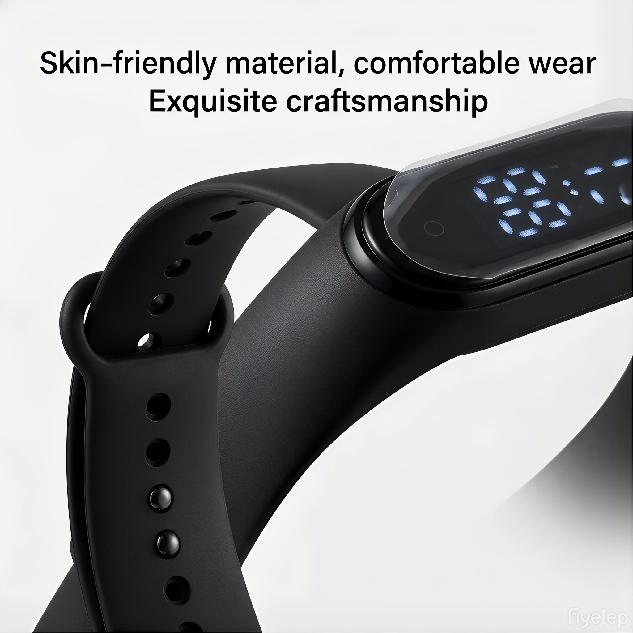 LED Digital Watch for Students – Waterproof Sports Bracelet with Comfortable Silicone Band, Crystal Clear LED Display, Durable Electronic Wristwatch for Daily Wear
