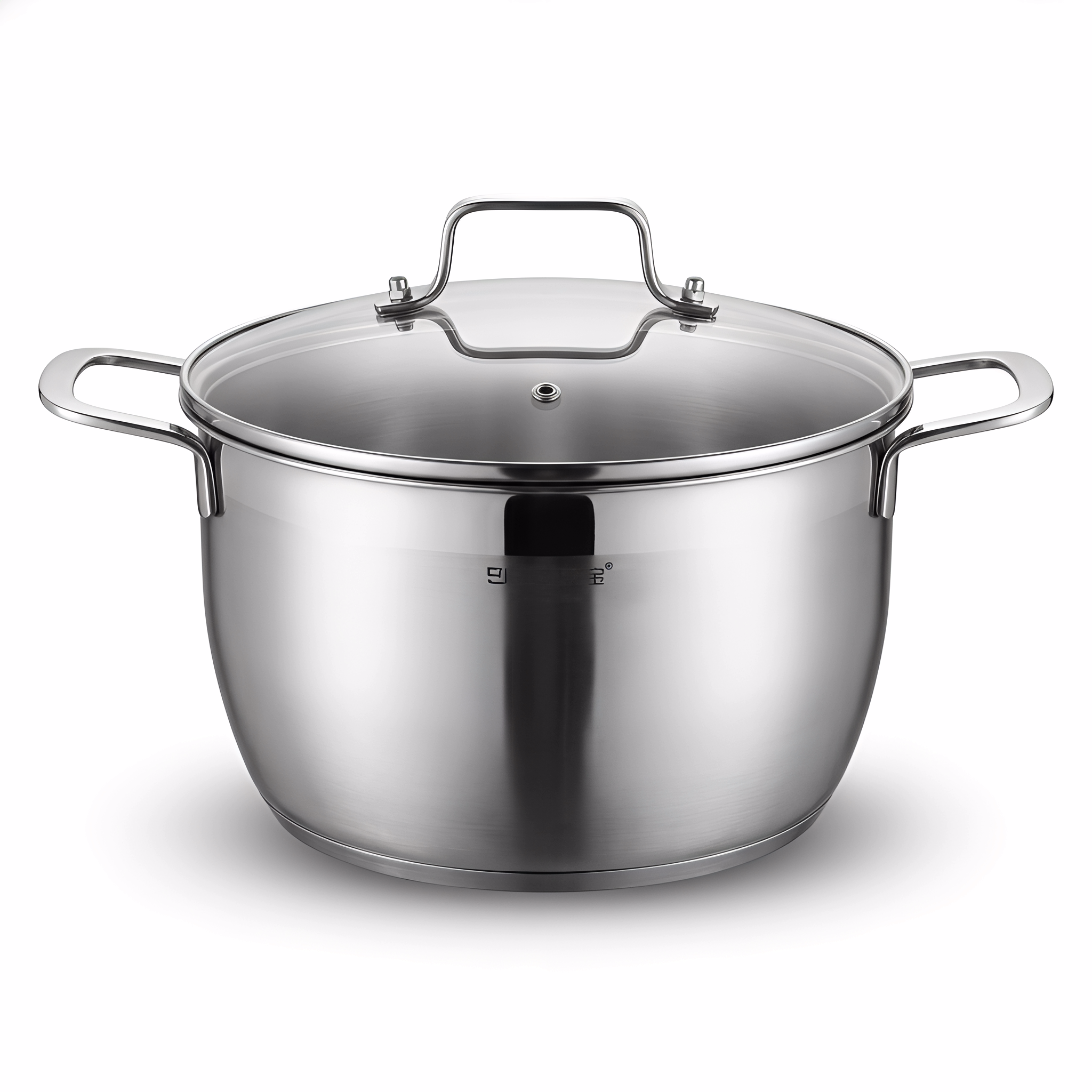 24cm Premium Stainless Steel Stock Pot with Glass Lid, Even Heat Distribution, Durable & Easy to Clean, Induction & All Cooktops Safe, Versatile Cooking Pot for Soups, Stews, Pasta