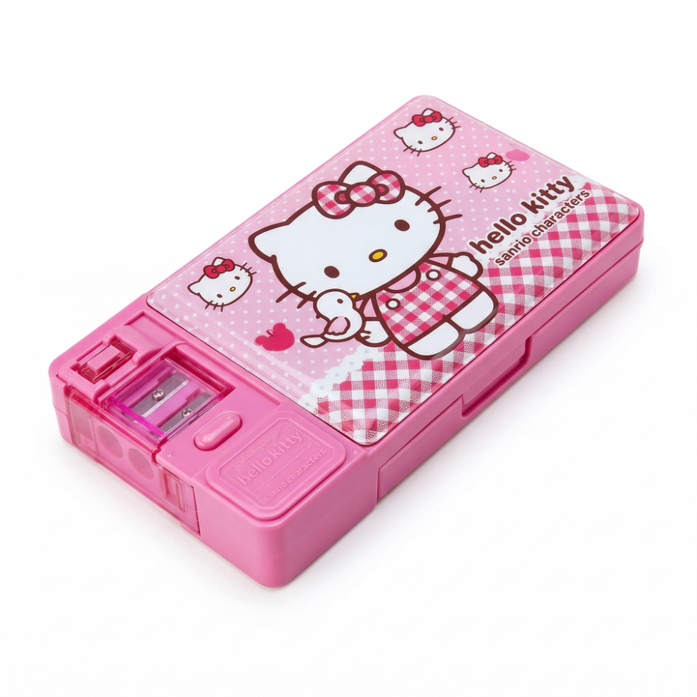 Multifunctional Hello Kitty Pencil Box, Smart Classified Storage Design - Pink School Pencil Case with Built-in Sharpener