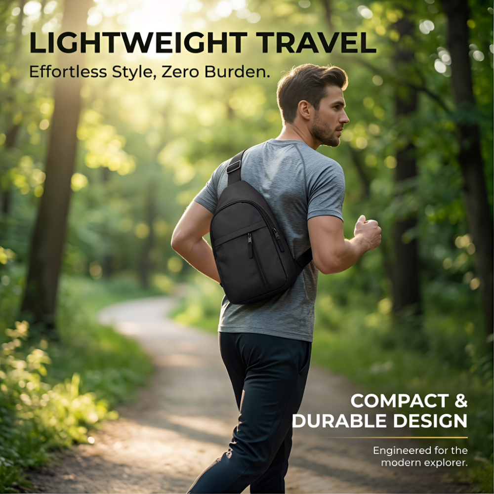 Lightweight Travel Sling Bag - Compact & Durable Design, Crossbody Sling Backpack for Outdoor & Modern Explorers