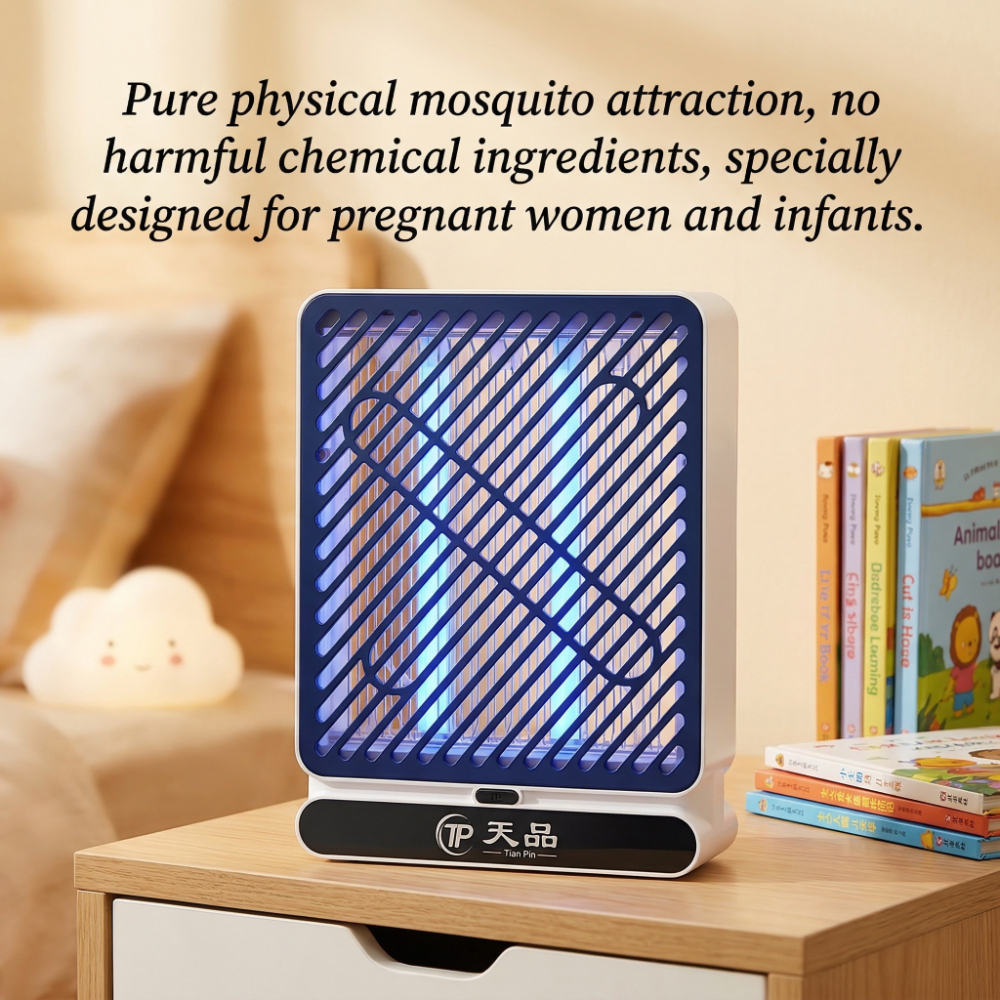 Electric Bug Zapper - 1200V High-Voltage Strike SUS Nickel-Plated Grid, Chemical-Free Physical Mosquito Attraction for Home