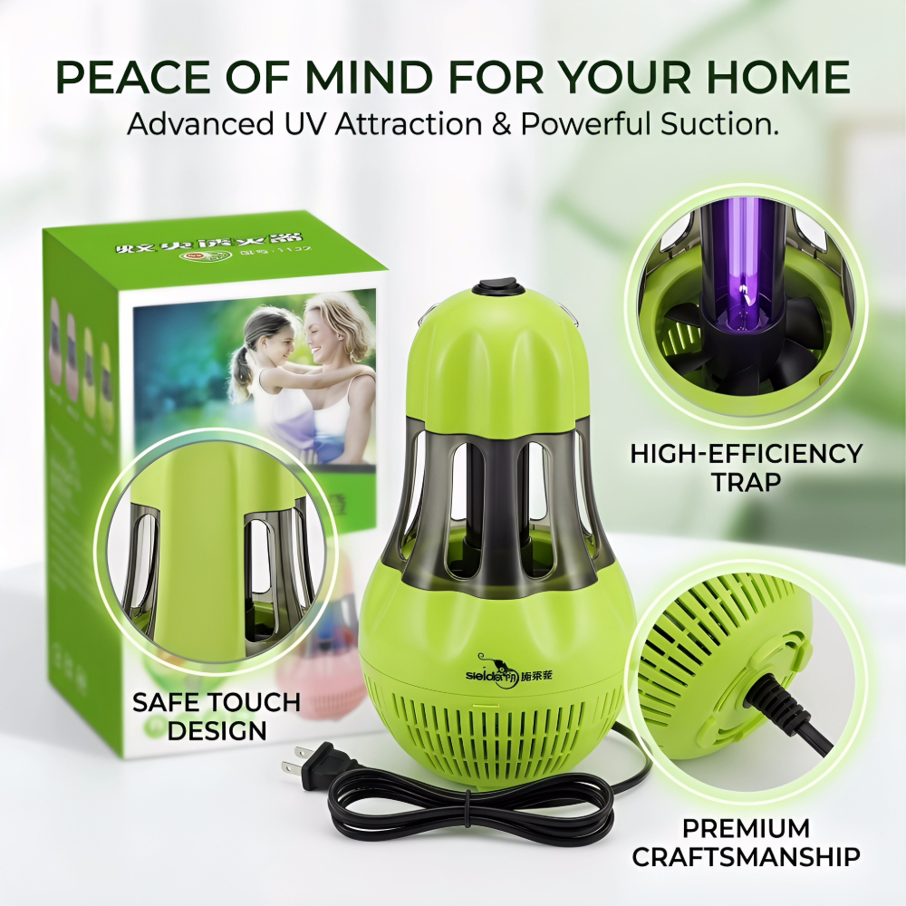 UV Light Mosquito Trap Lamp, Sleiden Quiet Effective Mosquito Killer with Powerful Suction - Safe Touch Design for Home & Outdoor
