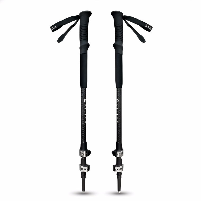 3K Carbon Fiber Hiking Poles - Ergonomic Non-Slip Grip, Heavy-Duty Quick Lock & Tungsten Tip for All Terrains