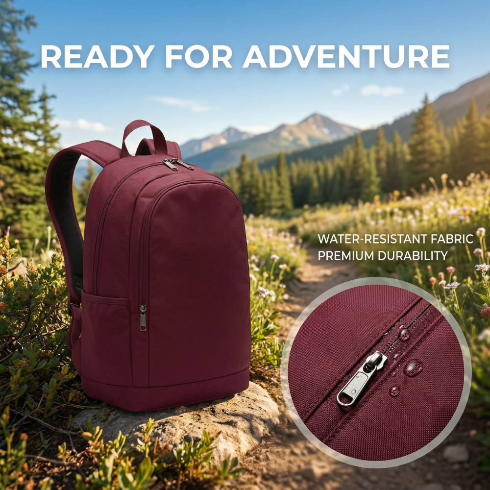 Multi-Brand Casual Backpack - Padded Laptop Protection, Water-Resistant Fabric & Smart Storage System for Travel & Daily Use