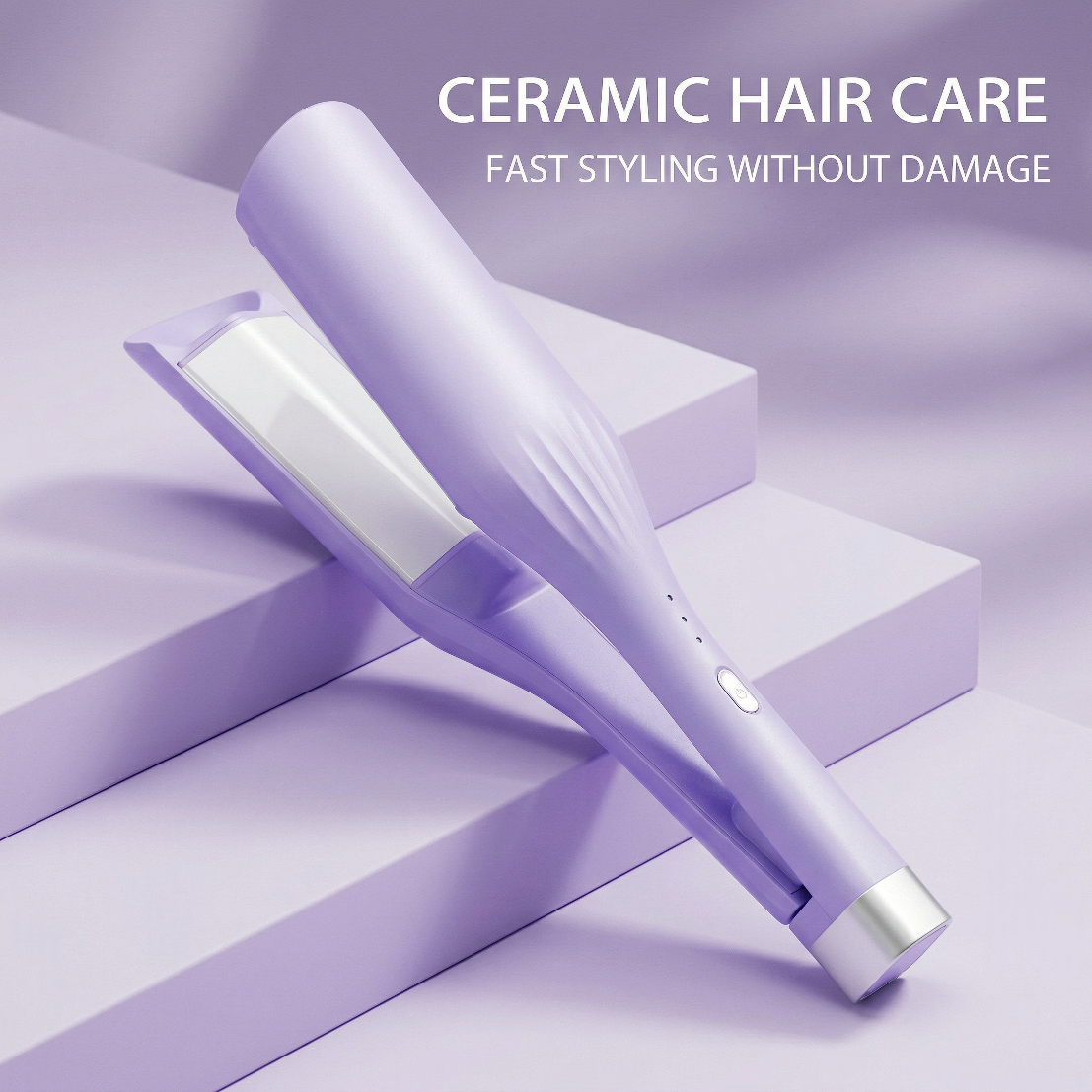 One-Touch Ceramic Hair Curling Iron, 30s Fast Heat-Up - Smart Temperature Control Anti-Frizz Curler for All Hair Types