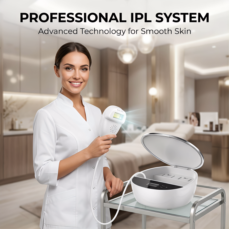 Multifunctional IPL Hair Removal Device, Professional Salon-Grade System - Effortless Efficient At-Home & Salon Hair Removal