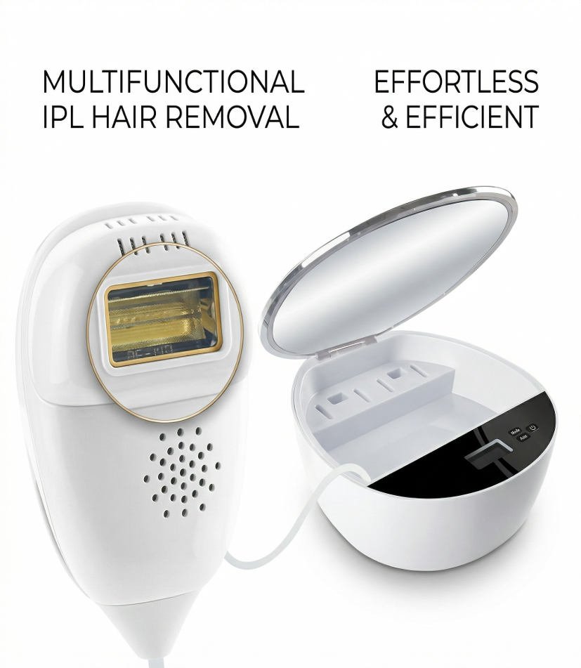 Multifunctional IPL Hair Removal Device, Professional Salon-Grade System - Effortless Efficient At-Home & Salon Hair Removal