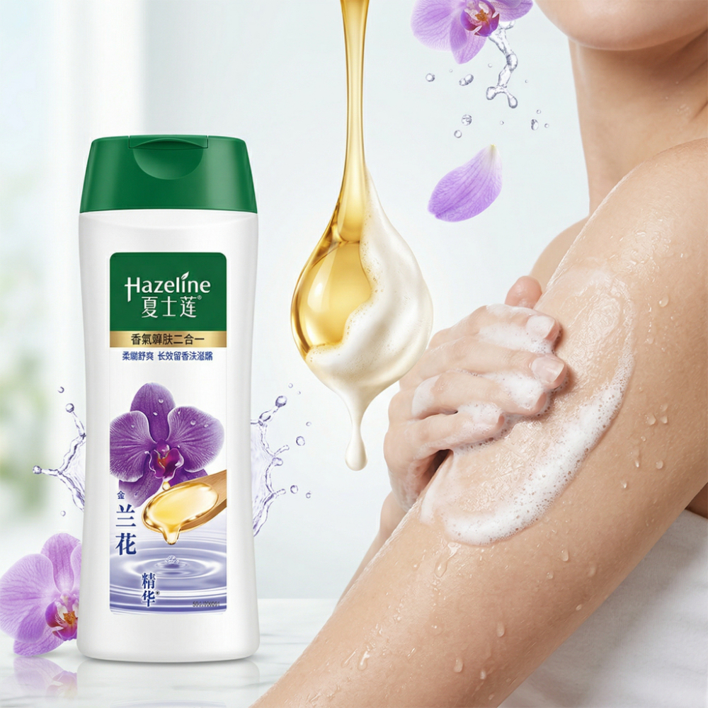 Orchid Essence Body Wash - Long-Lasting Fragrance & Deep Moisture, Nature-Infused Silky Skin Shower Gel