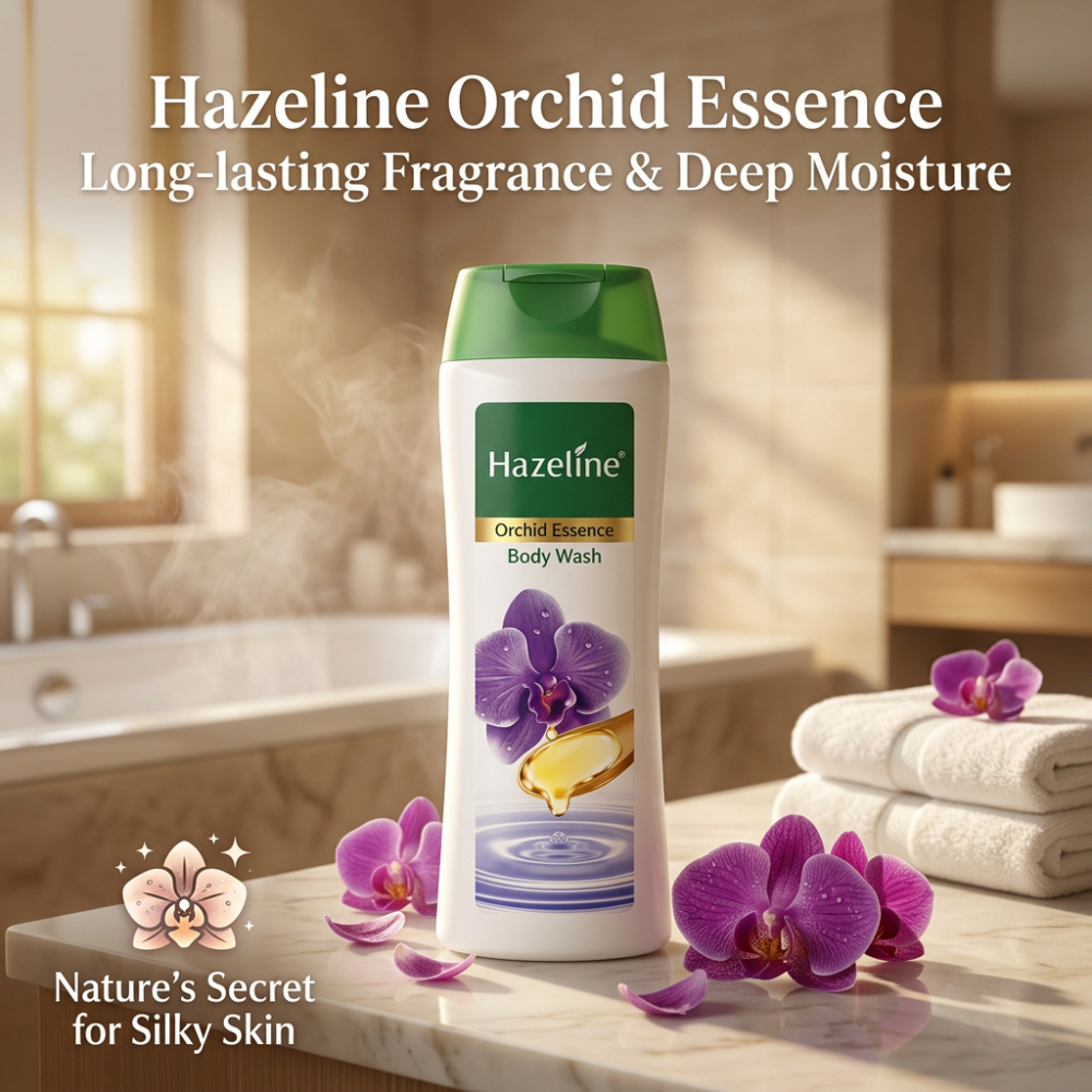 Orchid Essence Body Wash - Long-Lasting Fragrance & Deep Moisture, Nature-Infused Silky Skin Shower Gel