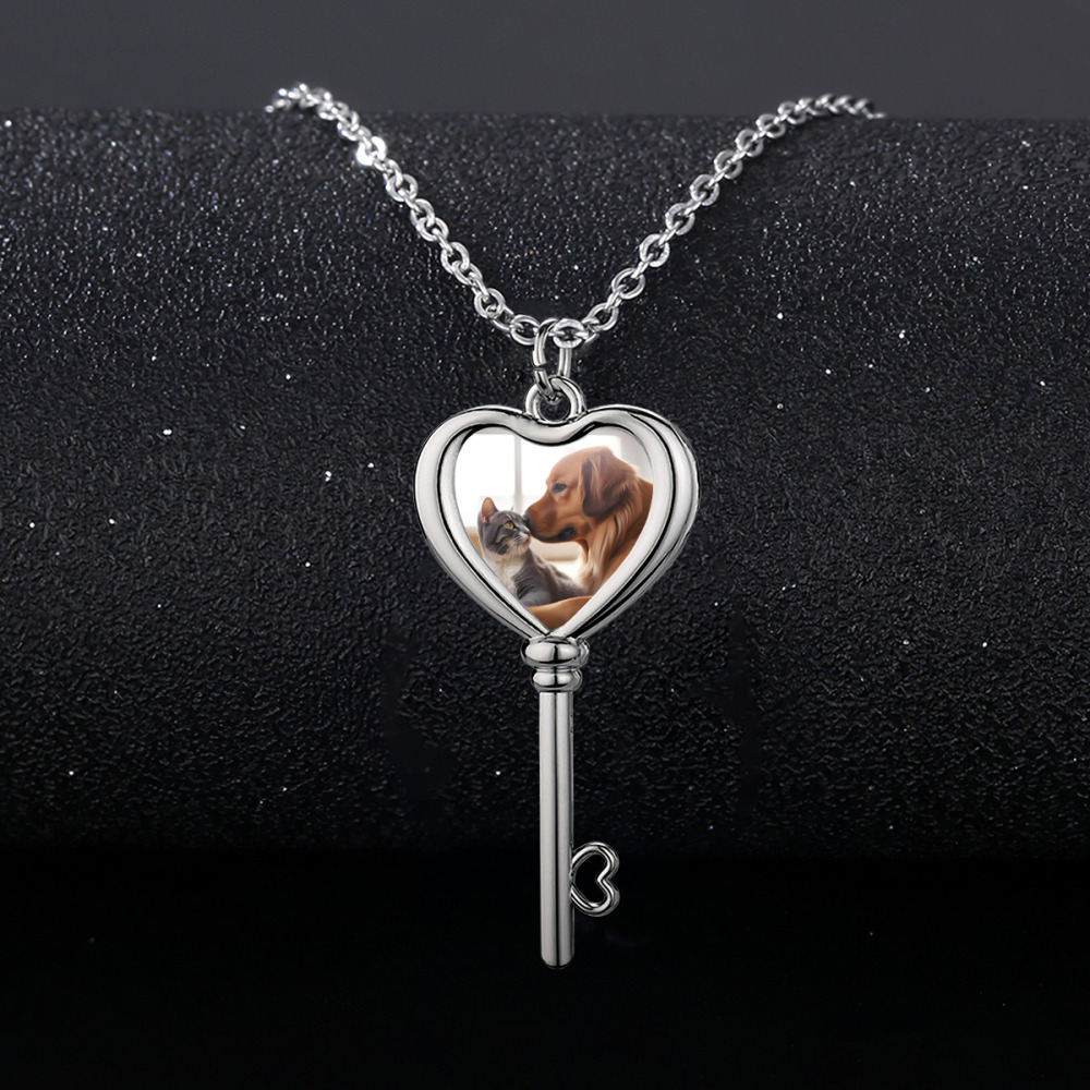 Heart Shaped Key Necklace