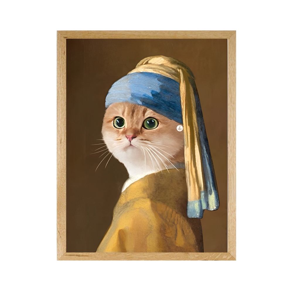 Girl with a Pearl Earring - Custom Pet Portrait