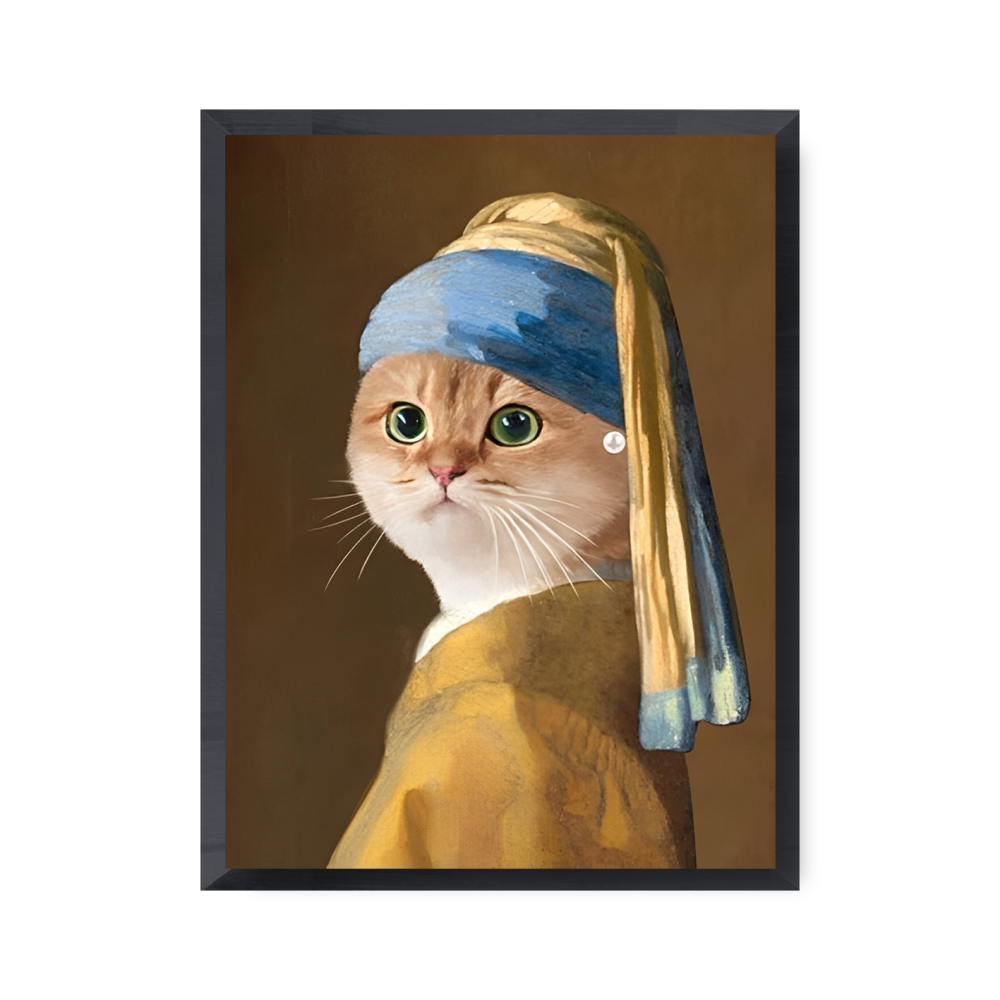 Girl with a Pearl Earring - Custom Pet Portrait