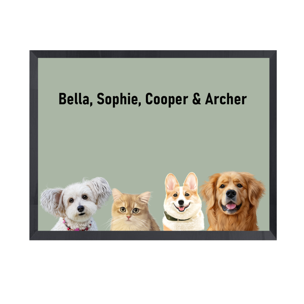Four Pets Portrait