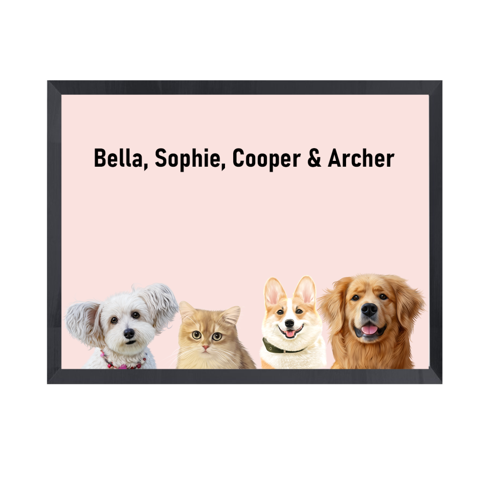 Four Pets Portrait