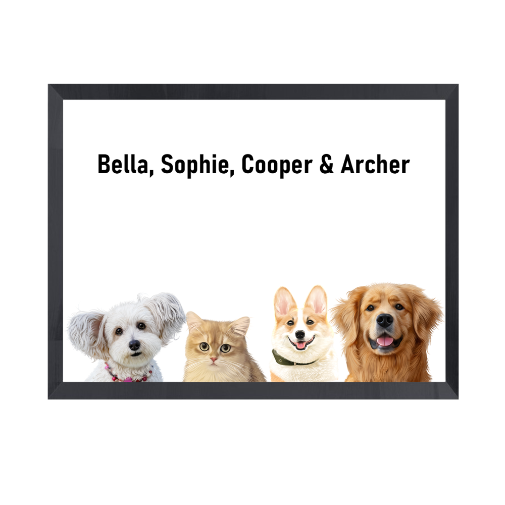 Four Pets Portrait