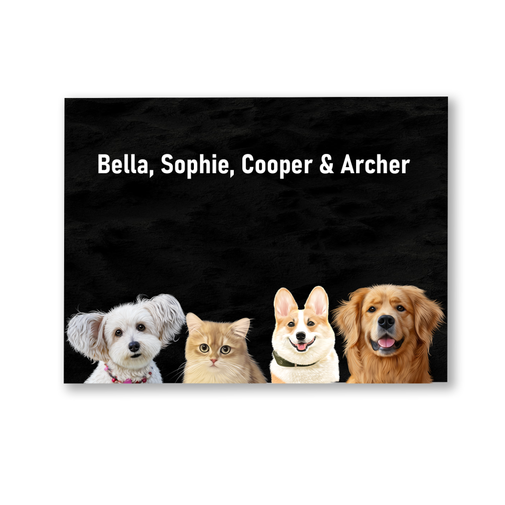Four Pets Portrait