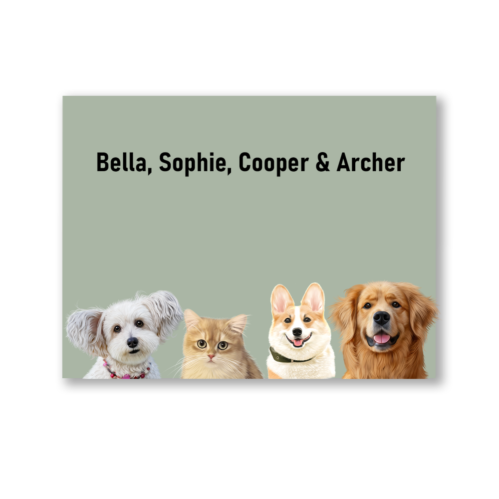 Four Pets Portrait