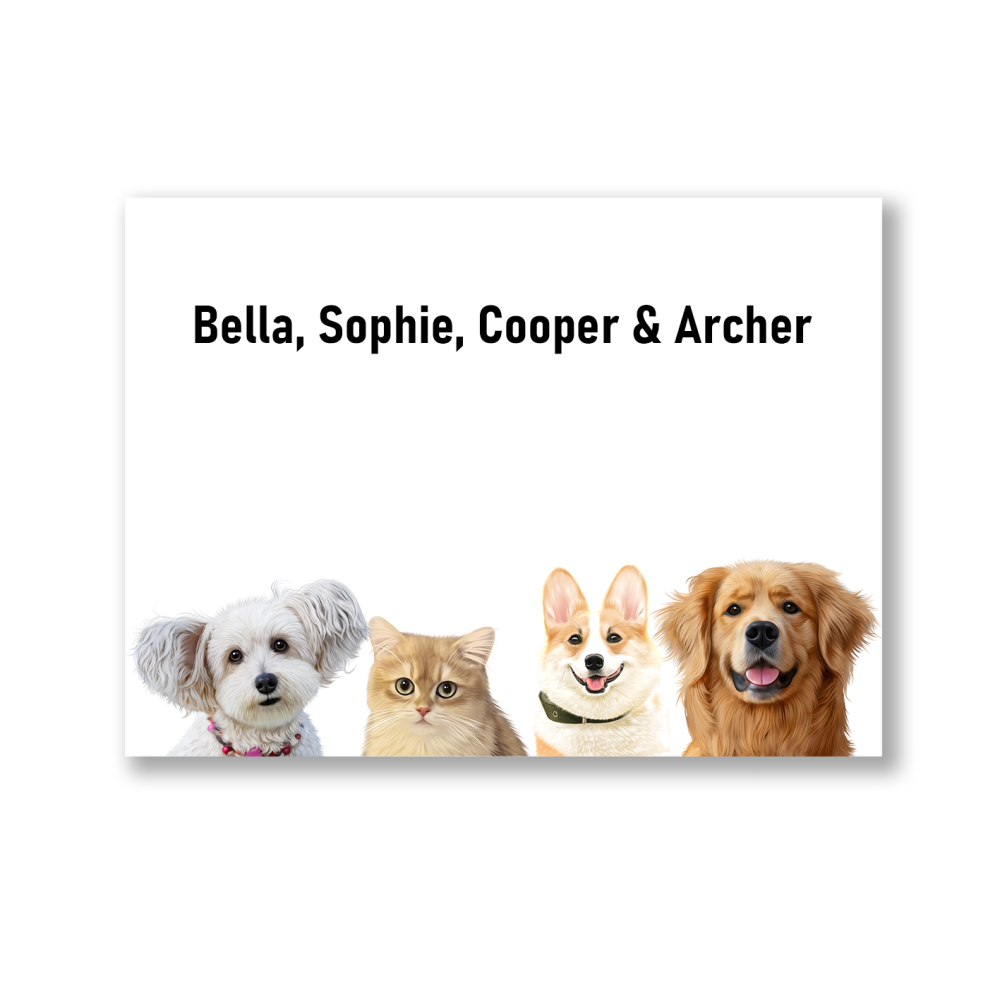 Four Pets Portrait