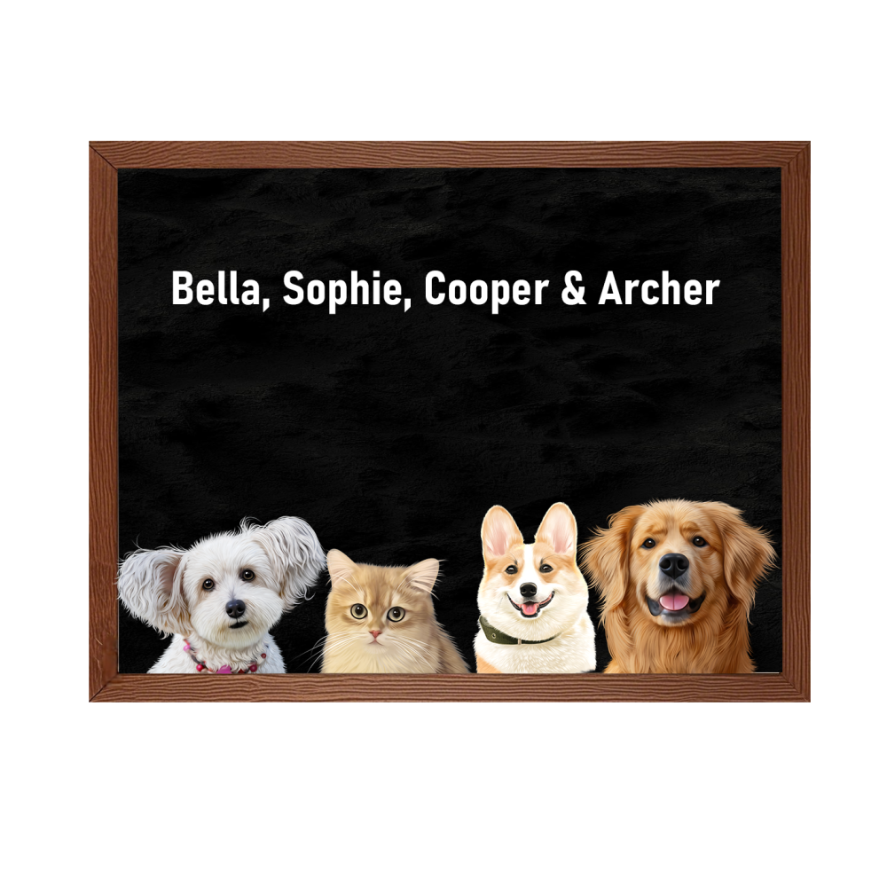 Four Pets Portrait