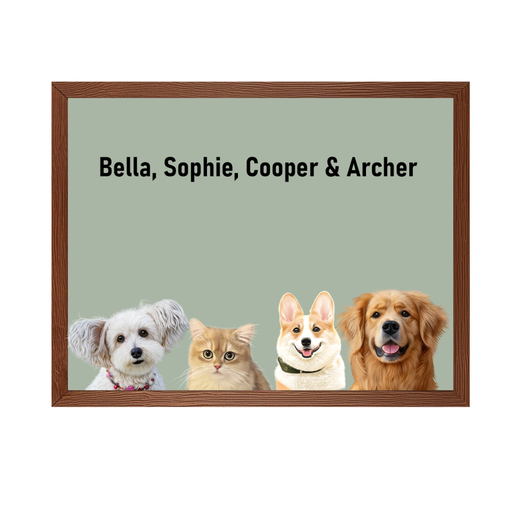 Four Pets Portrait