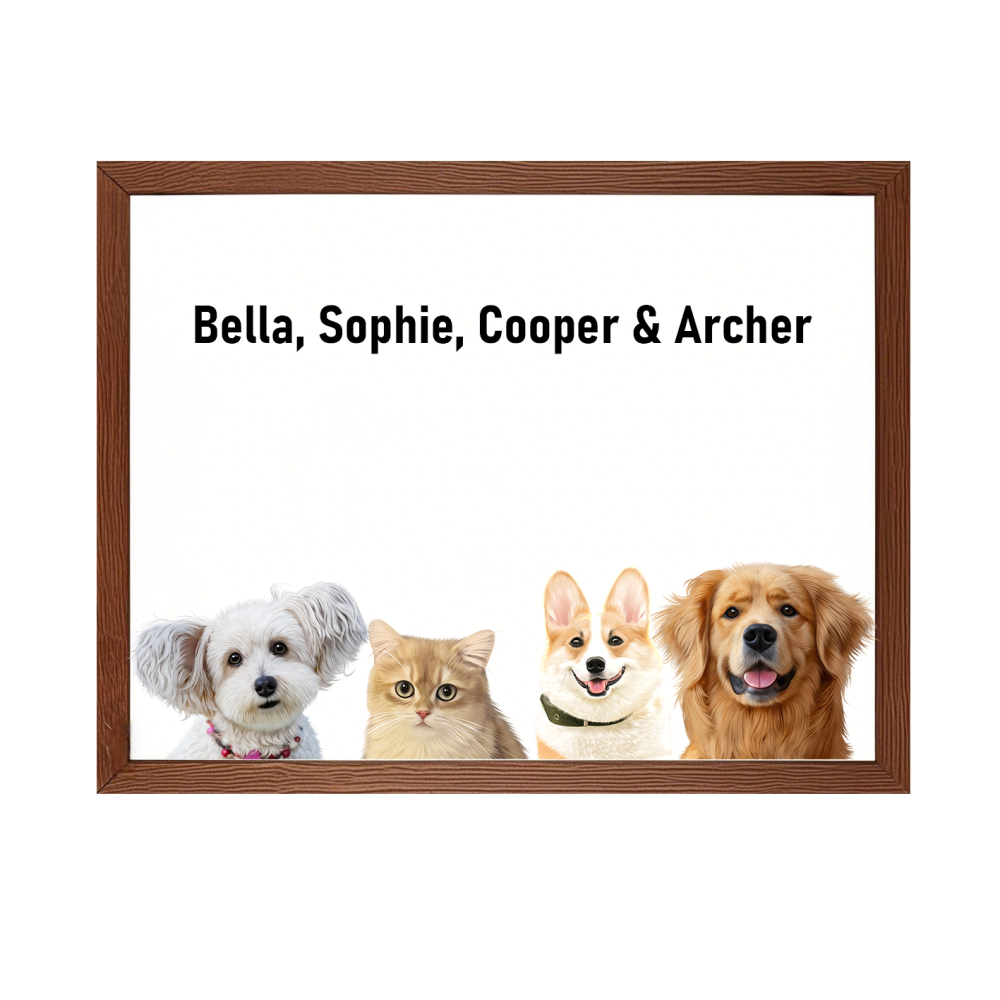 Four Pets Portrait