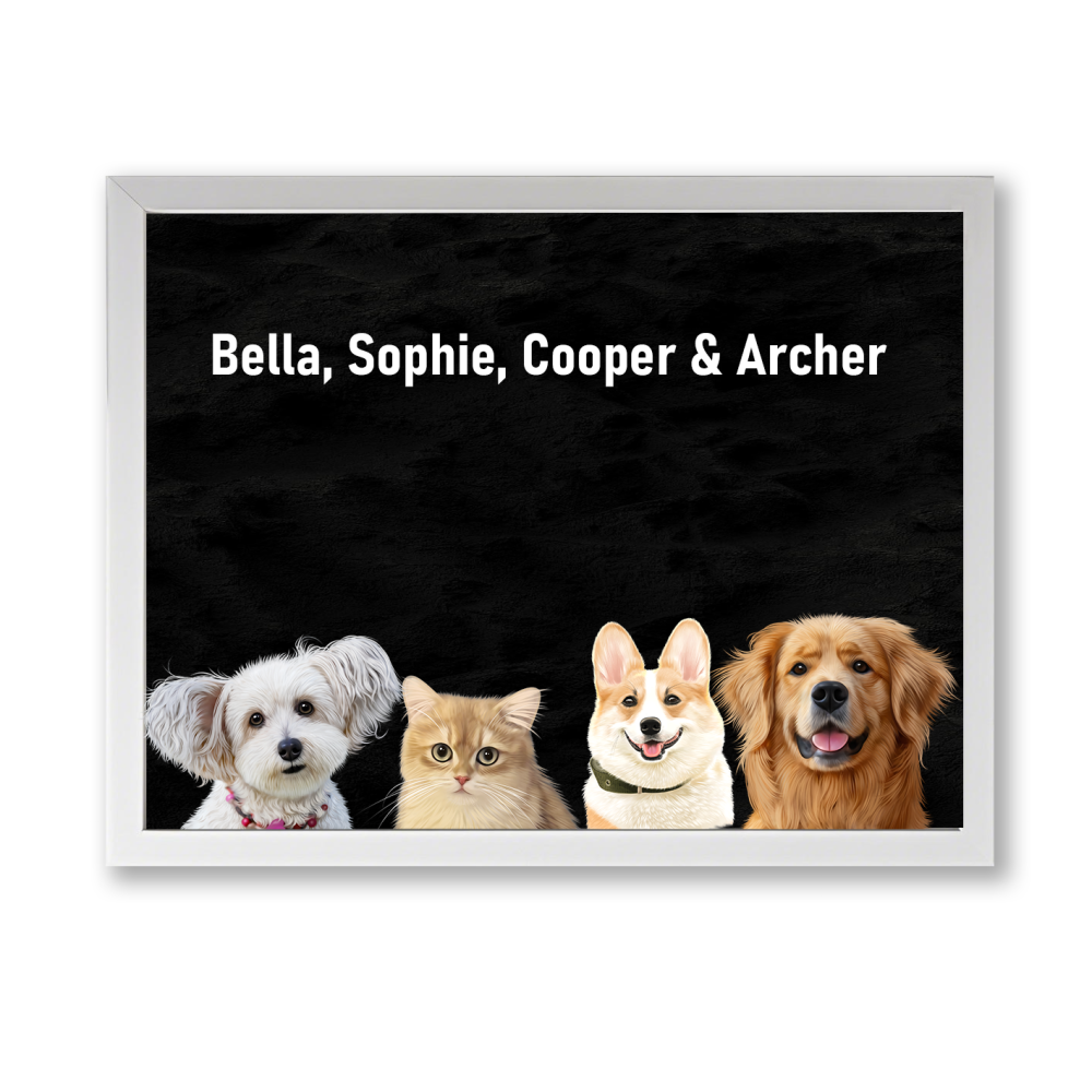 Four Pets Portrait
