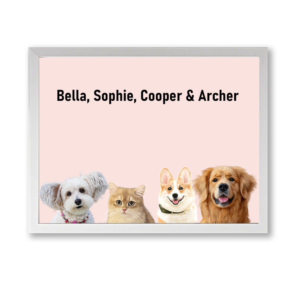 Four Pets Portrait