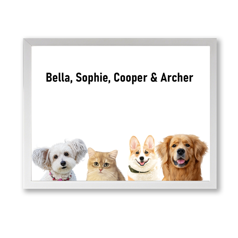 Four Pets Portrait