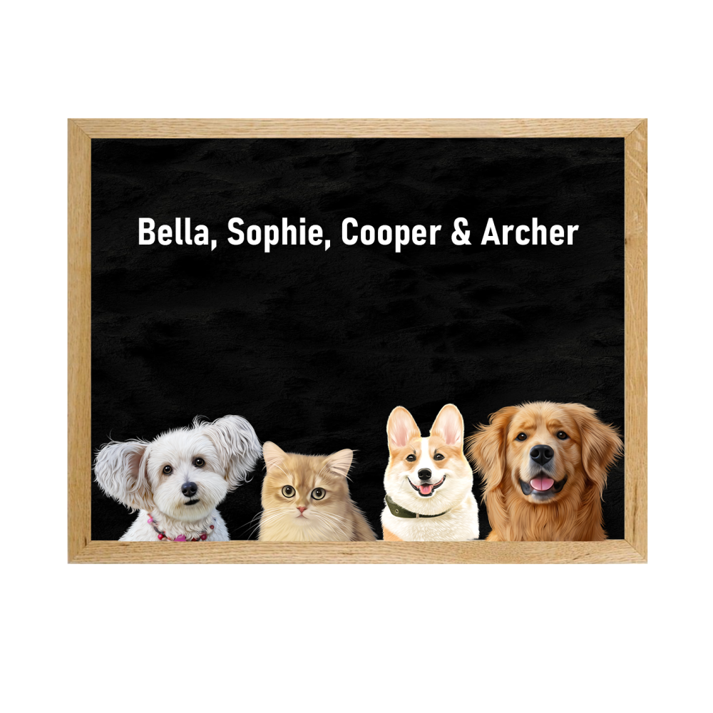 Four Pets Portrait