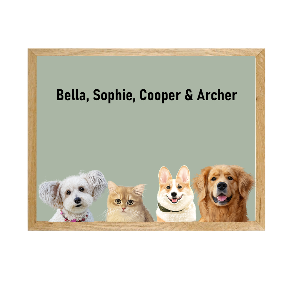 Four Pets Portrait