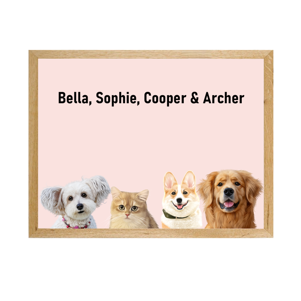 Four Pets Portrait