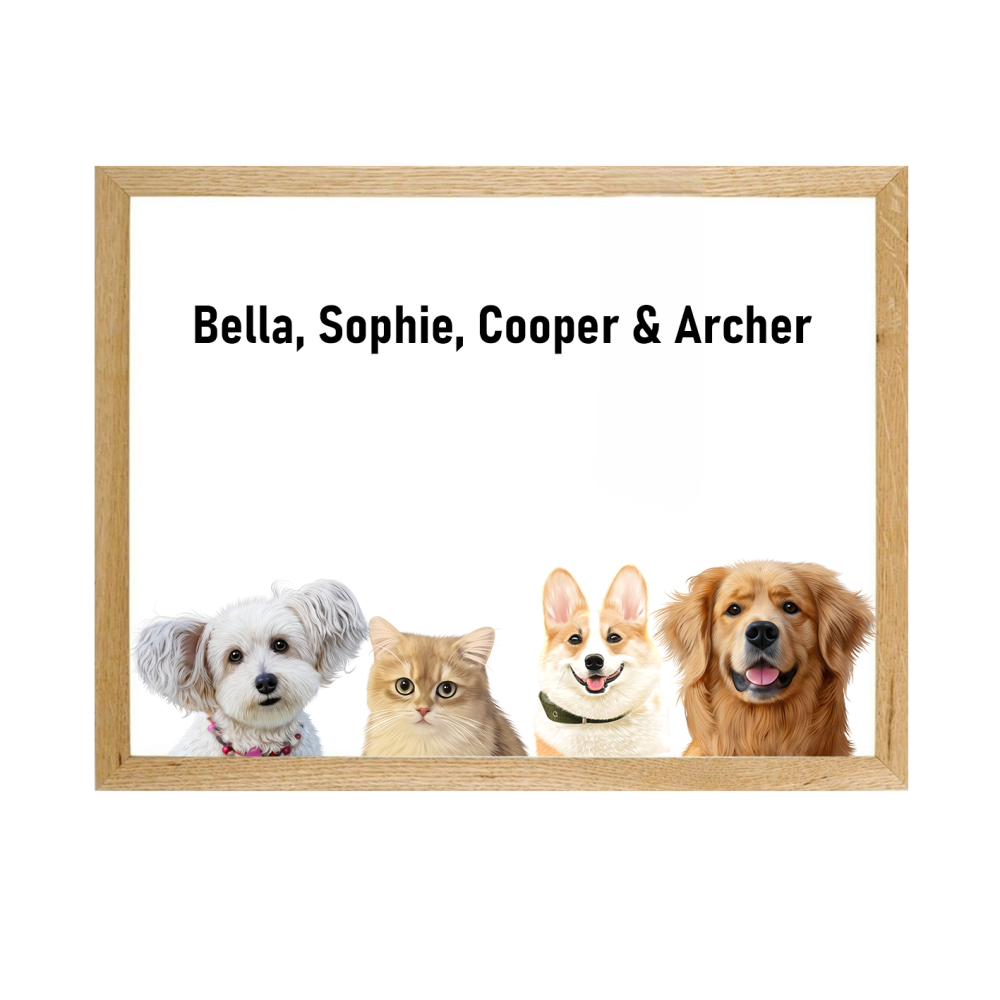 Four Pets Portrait