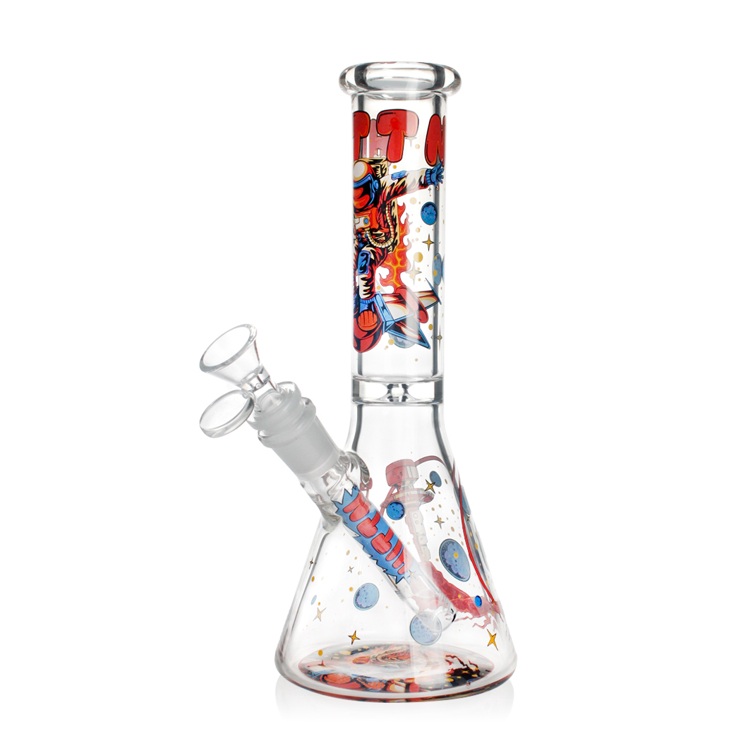 Hittn 10 '' Creative Decal Beaker Bong