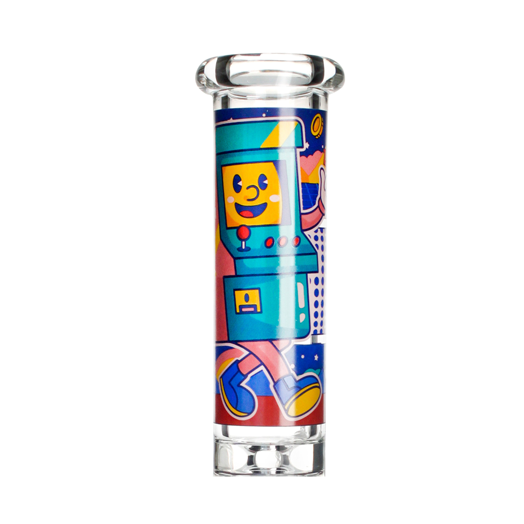 Hittn 10'' Robot Decal Glass Beaker Bong