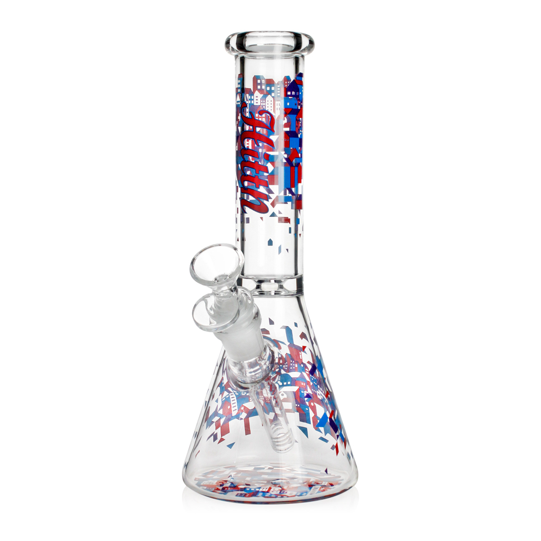 Hittn 10'' Classic Beaker Bong with Unique Decals