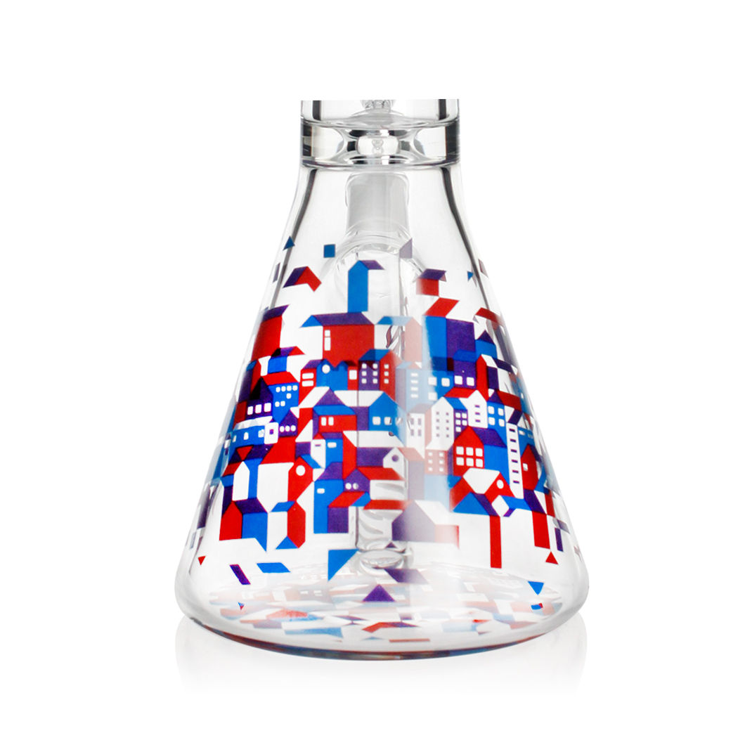 Hittn 10'' Classic Beaker Bong with Unique Decals