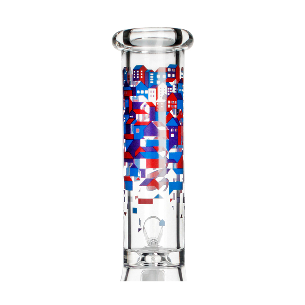 Hittn 10'' Classic Beaker Bong with Unique Decals