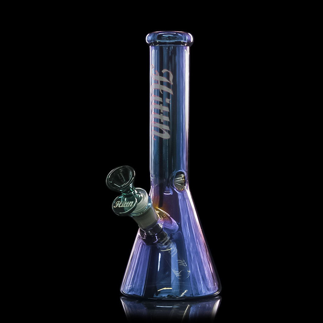 Hittn 10'' Holographic Rainbow Color Glass Beaker Bong