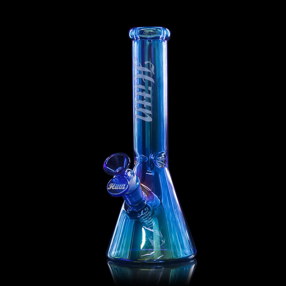 Hittn 10'' Holographic Rainbow Color Glass Beaker Bong