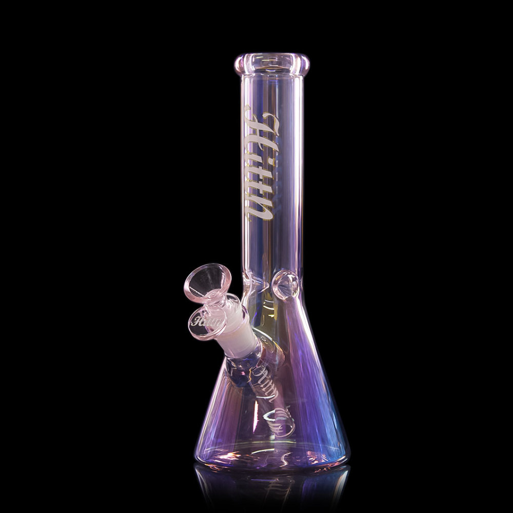Hittn 10'' Holographic Rainbow Color Glass Beaker Bong